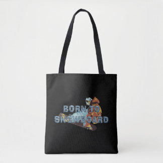 TOP Born to Snowboard Tote Bag