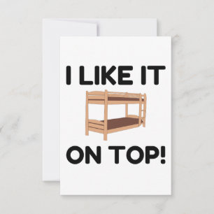 Top Bunk Bed Thank You Card