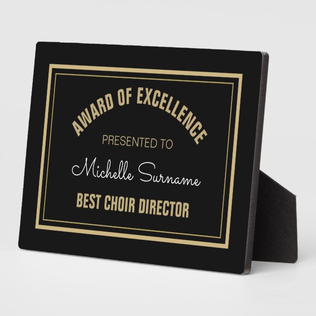 Top Cadeau ! Plaque du réalisateur Best Choir (Côté)