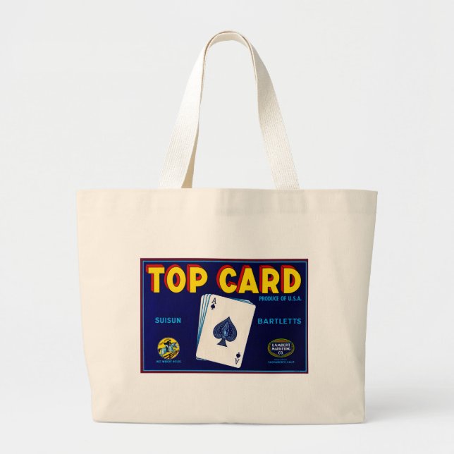 Top Card Large Tote Bag (Front)