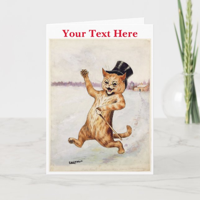 Top Cat! - Louis Wain Thank You Card (Front)
