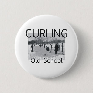 TOP Curling Old School 2 Inch Round Button