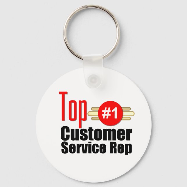 Top Customer Service Rep Keychain (Front)