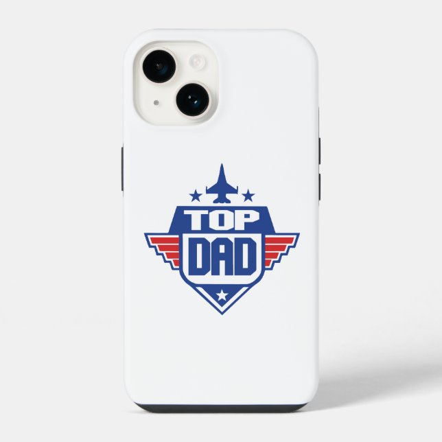 Top Dad Airplane iPhone Case (Back)