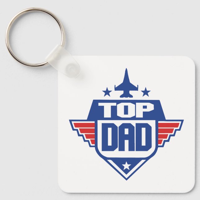 Top Dad Airplane Keychain (Front)