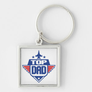 Top Dad Airplane Keychain