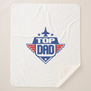 Top Dad Airplane Sherpa Blanket
