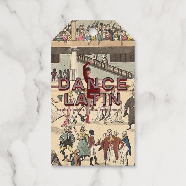 TOP Dance Latin Gift Tags (Back)