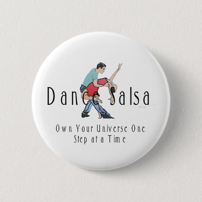 TOP Dance Salsa 2 Inch Round Button (Front)