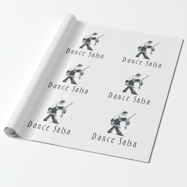 TOP Dance Salsa Wrapping Paper (Unrolled)