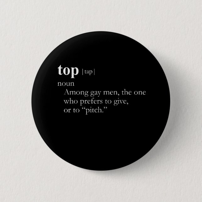 TOP (definition) 2 Inch Round Button (Front)