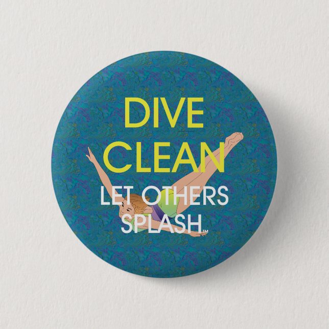 TOP Dive Clean 2 Inch Round Button (Front)