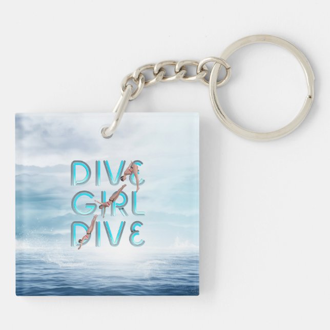 TOP Dive Girl Dive Keychain (Back)