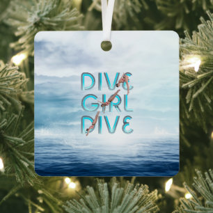 TOP Dive Girl Dive Metal Ornement