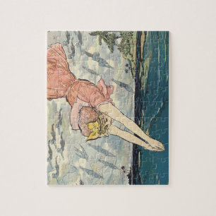 TOP Dive Girl Jigsaw Puzzle