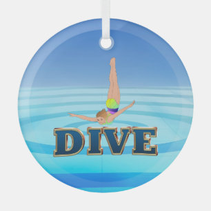 TOP Dive Glass Ornament