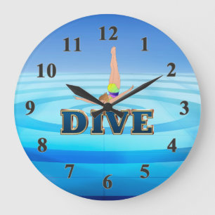 TOP Dive Large Clock