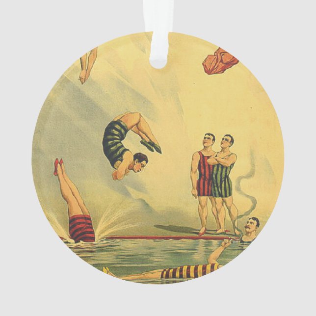 TOP Diving Old School Ornament (Back)