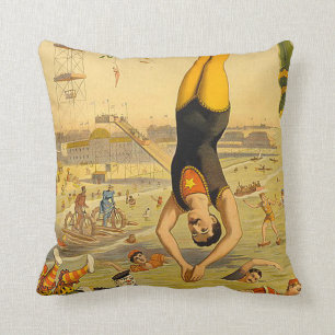 TOP Diving Slogan Throw Pillow