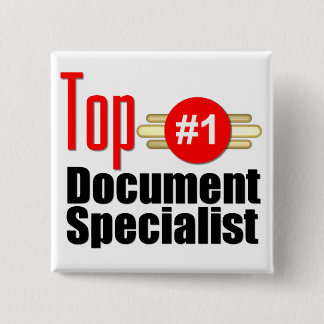 Top Document Specialist 2 Inch Square Button