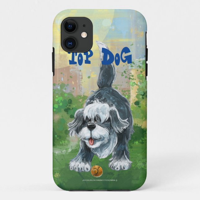 Top Dog Shaggy Sheep Dog Case-Mate iPhone Case (Back)