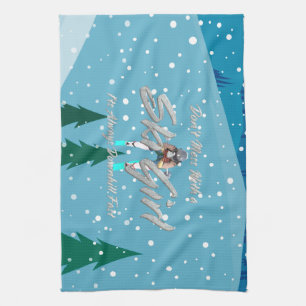 TOP Don't Mess With Ski Girl Kitchen Towel