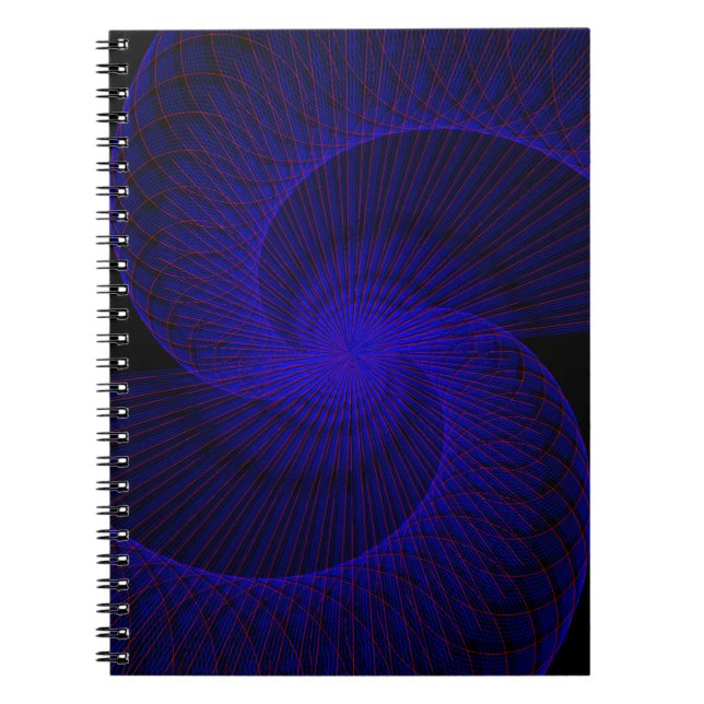 Top Down Dual Funnel Geometric Spiral Notebook (Front)