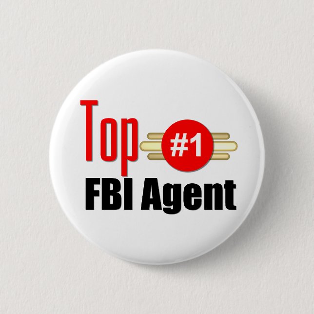 Top FBI Agent 2 Inch Round Button (Front)