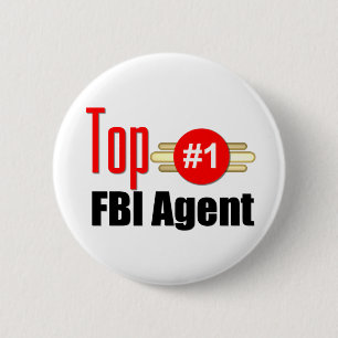 Top FBI Agent 2 Inch Round Button