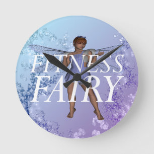 TOP Fitness Fairy Round Clock