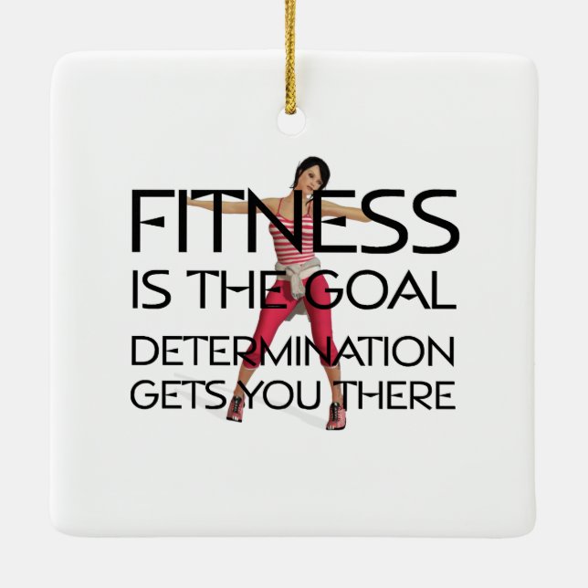 TOP Fitness Goal Ceramic Ornament (Back)