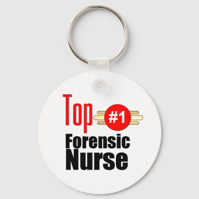 Top Forensic Nurse Keychain (Front)