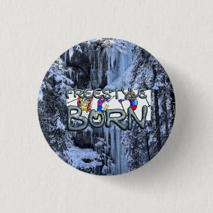 TOP Freestyle Ski Born 1 Inch Round Button