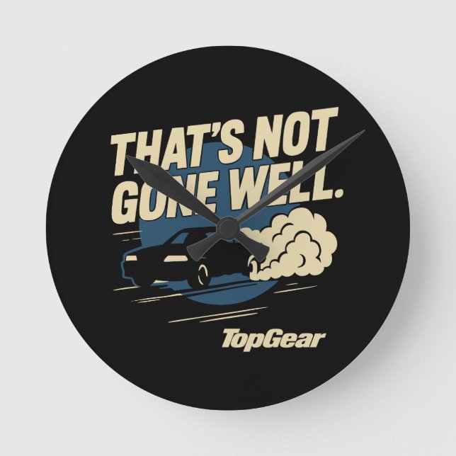 Top Gear That's Not Gone Well Round Clock (Front)