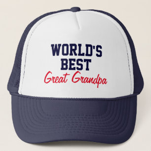 Top Gift!! World's best great grandpa cap/ hat