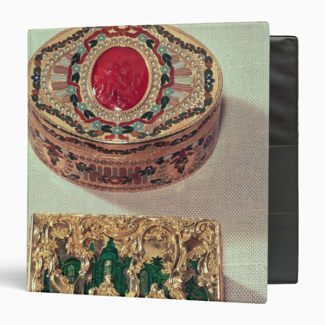 Top: Gold snuffbox inlaid with various stones Binder (Front/Inside)