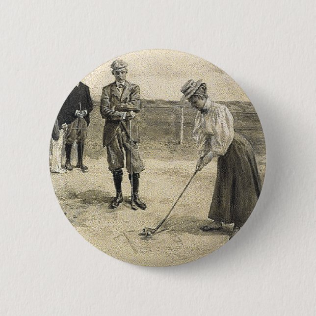 TOP Golf Girl 2 Inch Round Button (Front)