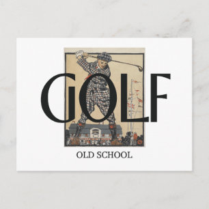 TOP Golf Old School Postcard
