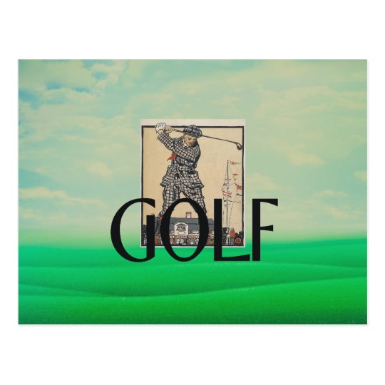 TOP Golf Old School Postcard