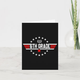 Top Grade 6th Sixth Grade Byck To School First Day Card