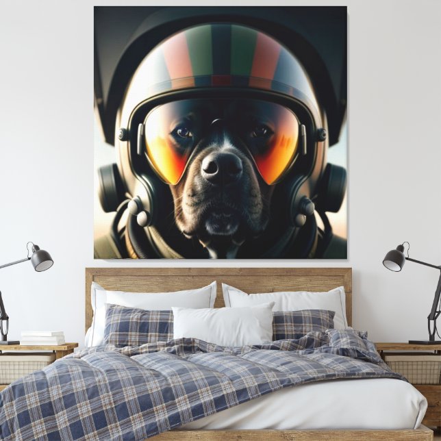 TOP GUN ACE DOG ART PRINT SERIES NO 2 (Insitu(Bedroom))