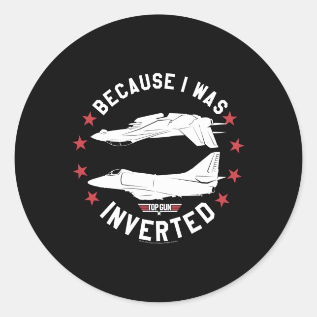 Top Gun Inverted Classic Round Sticker (Front)