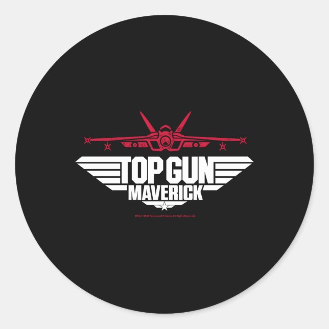 Top Gun Maverick Fighter Jet Classic Round Sticker (Front)