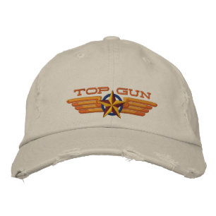 Top Gun Star Badge Pilot Wings Embroidered Hat