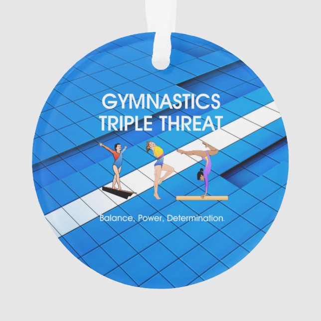 TOP Gymnastics Triple Ornament (Back)