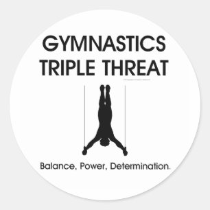 TOP Gymnastics Triple Threat (Men's) Classic Round Sticker