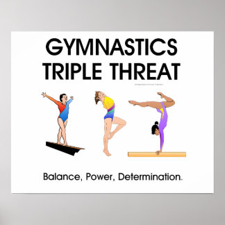 TOP Gymnastics Triple Threat (W) Poster