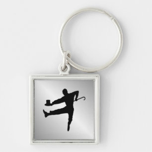 Top Hat and Cane Tap Dancer Keychain