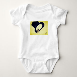 Top HAT AND MOUSE WITH BABY BODYSUIT CUSTOM NAME