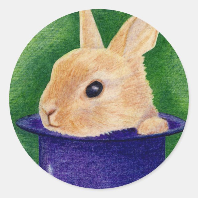Top Hat Bunny Sticker (Front)
